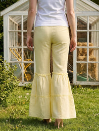 Cotton Linen Trouser - Yellow