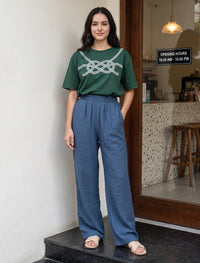Cotton Linen Trouser - Blue