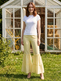 Cotton Linen Trouser - Yellow