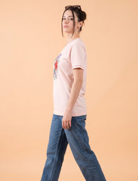 Round Neck T-Shirt - Pink