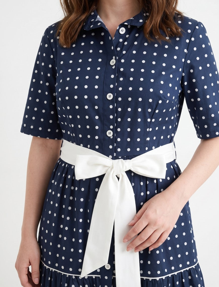 Indigo Silk Women's Frock - Blue