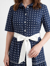 Indigo Silk Women's Frock - Blue