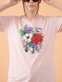 Round Neck T-Shirt - Pink
