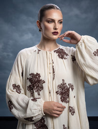 Co-Ords Set - White & Brown