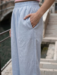 Cotton Linen Trouser - Sky