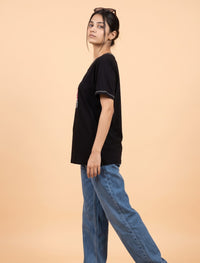 Round Neck T-Shirt - Black