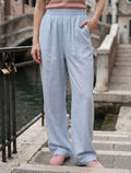 Cotton Linen Trouser - Sky