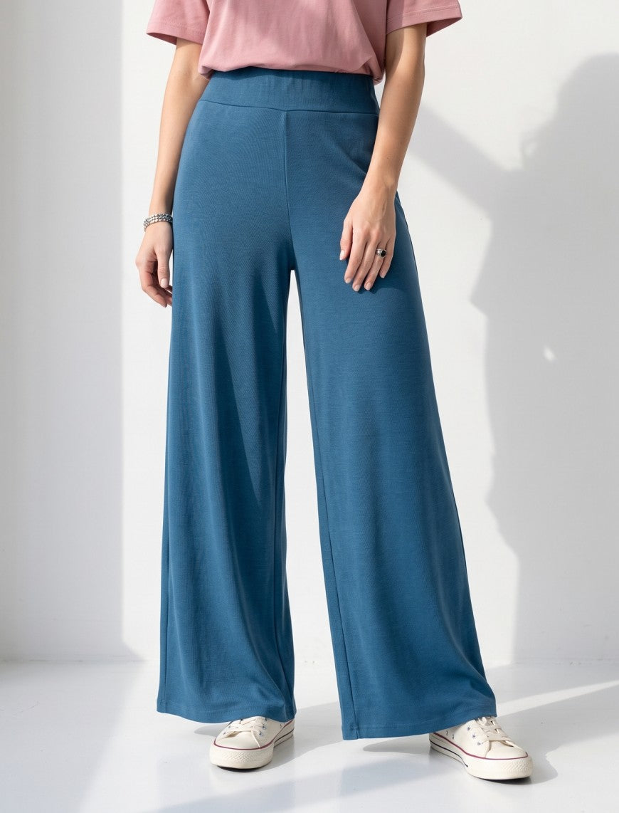 Cotton Blended Jersey Trouser - Zink