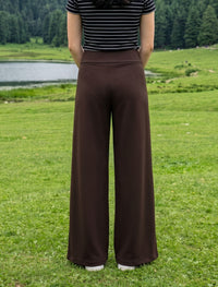 Cotton Blended Jersey Trouser - Brown