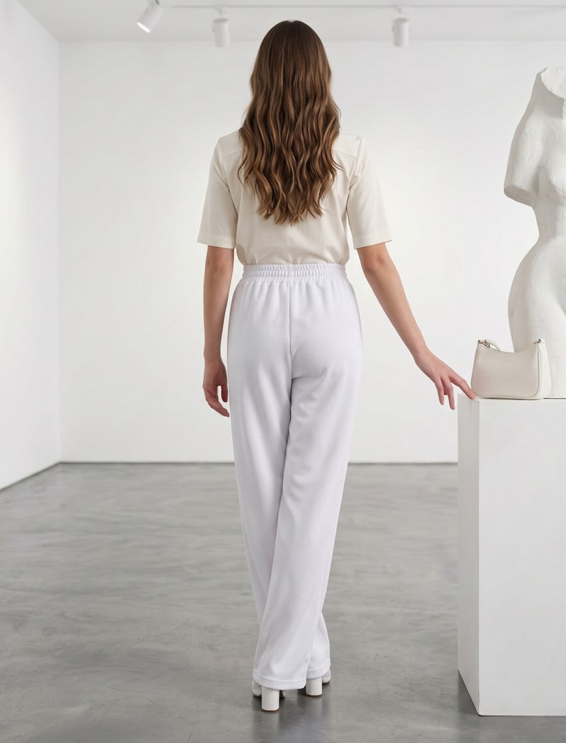 Cotton Linen Trouser - White