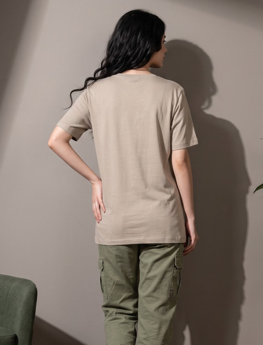 Round Neck T-Shirt - Skin