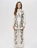 Women's Oversize Sequin Shirt - White