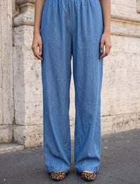 Cotton Linen Trouser - Blue