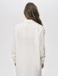Women's Oversize Sequin Shirt - White