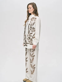 Women's Oversize Sequin Shirt - White
