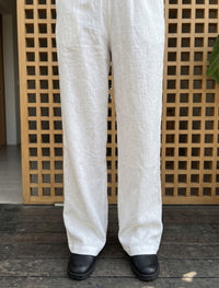 Cotton Linen Trouser - White