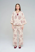 Shirt with Floral Embroidery and Sequin Details - Skin