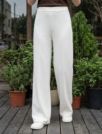 Cotton Blended Jersey Trouser - White