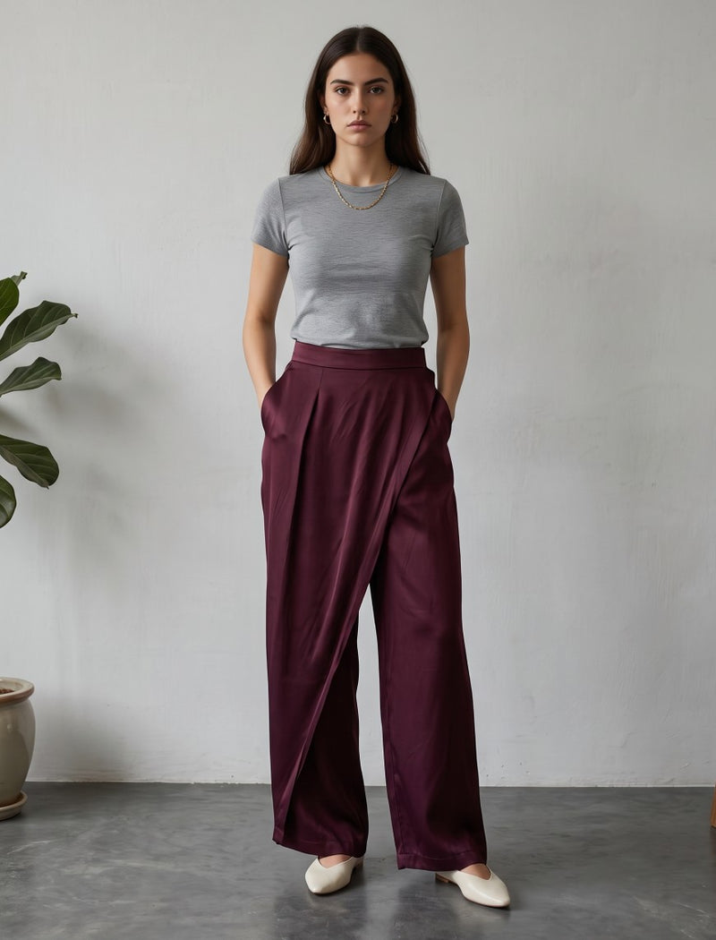 Silk Pant - Purple