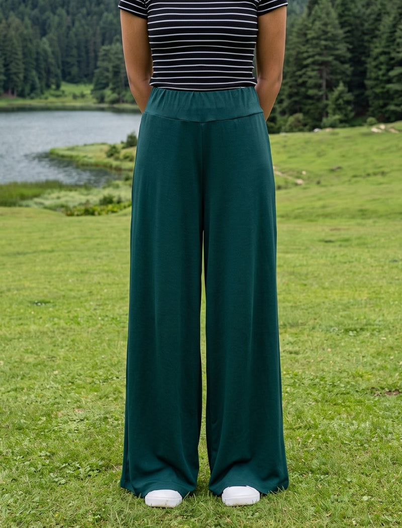 Cotton Blended Jersey Trouser - Green