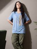 Round Neck T-Shirt - Blue