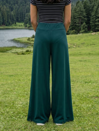 Cotton Blended Jersey Trouser - Green
