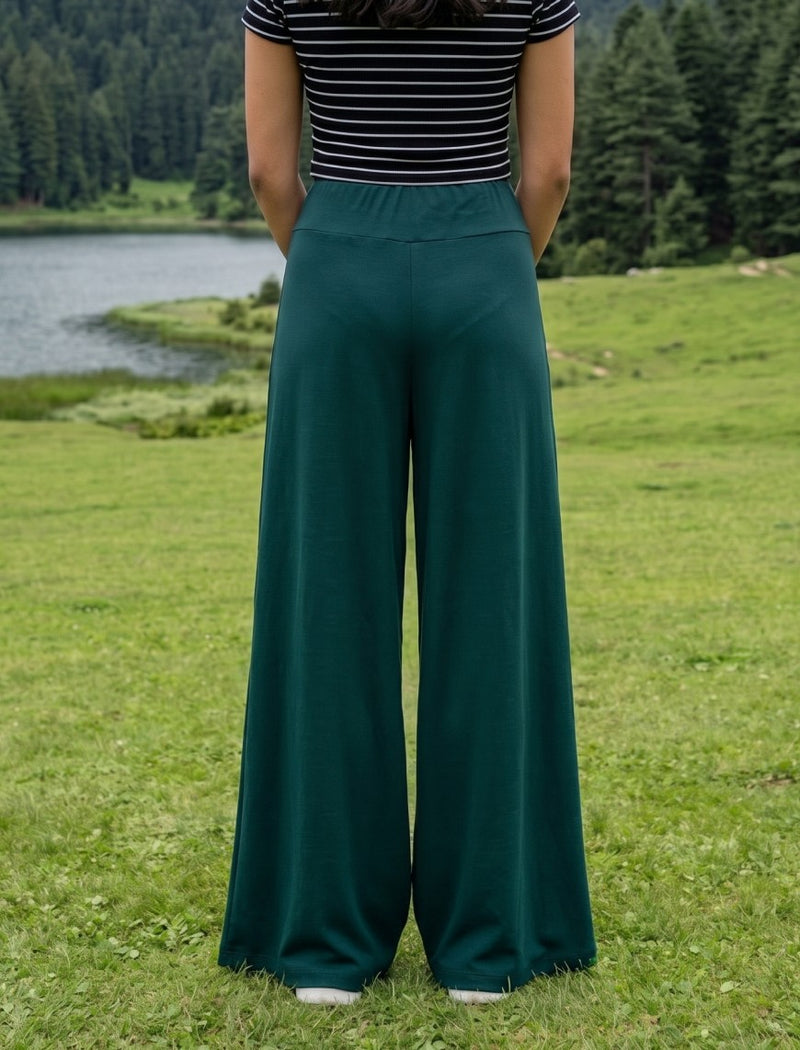 Cotton Blended Jersey Trouser - Green