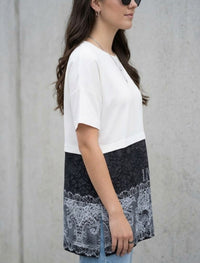 Round Neck T-Shirt - Black & White