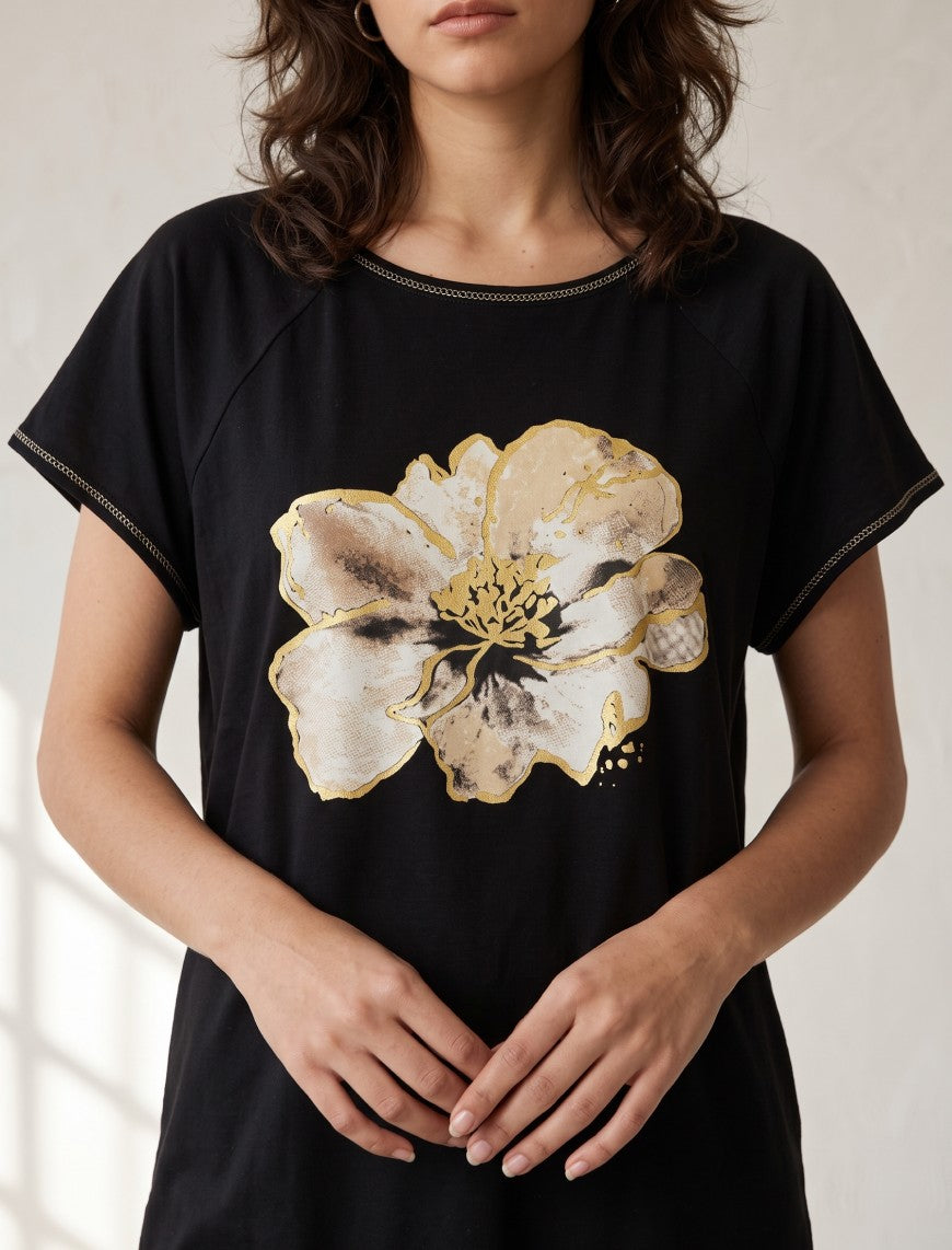 Round Neck T-Shirt - Black