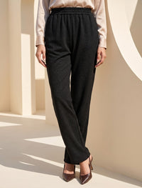 Cotton Linen Trouser - Black