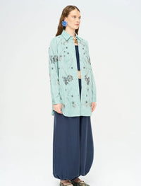 Beaded Oversize Shirt - Green