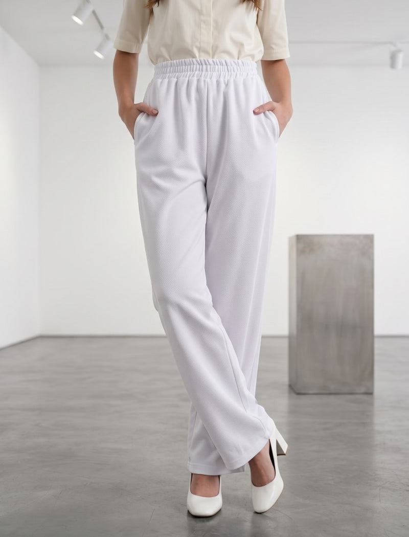 Cotton Linen Trouser - White