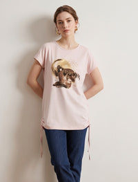 Round Neck T-Shirt - Pink