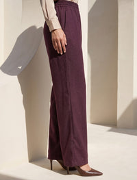 Cotton Linen Trouser - Purple