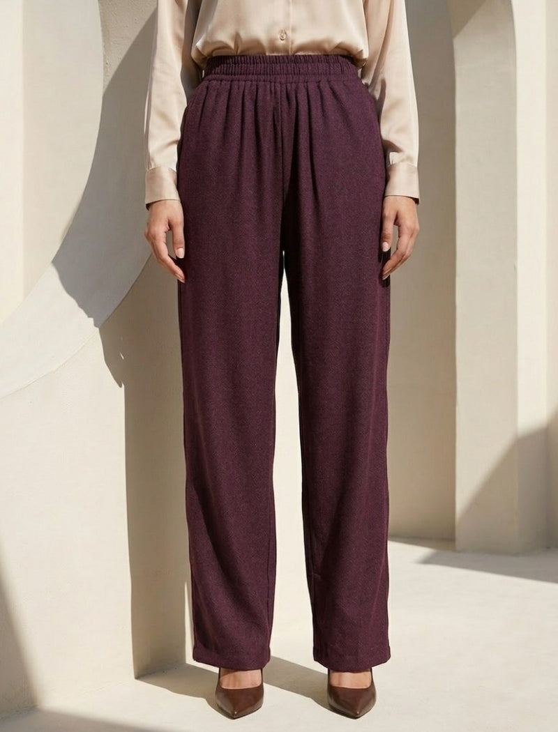 Cotton Linen Trouser - Purple