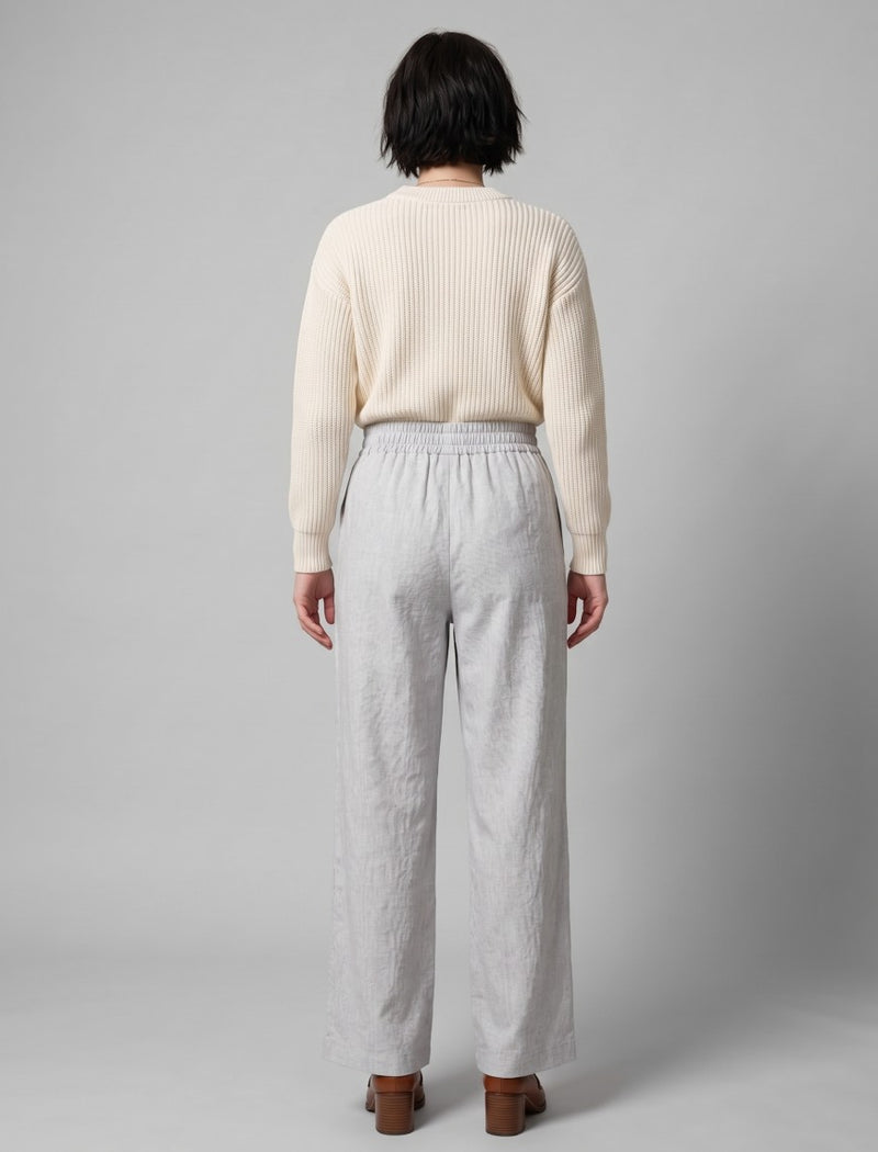 Cotton Linen Trouser - Slate