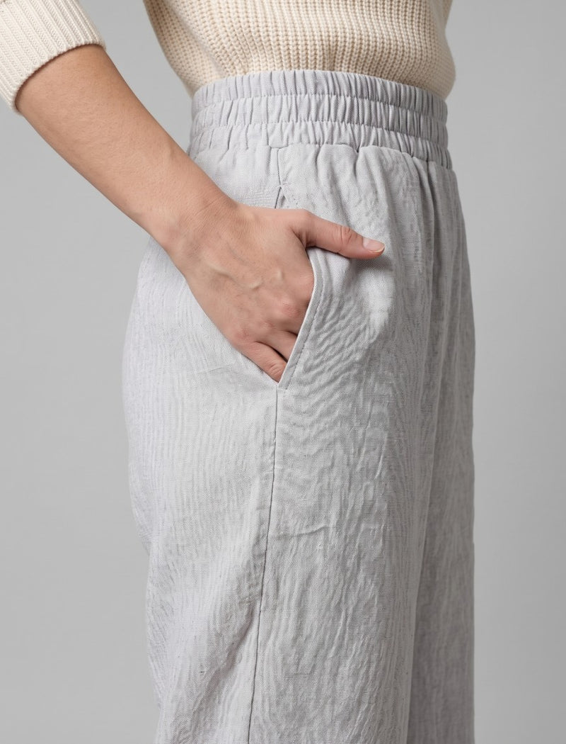 Cotton Linen Trouser - Slate