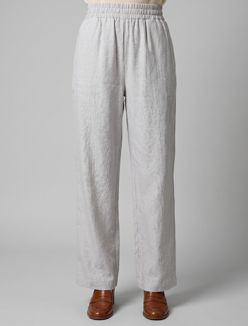 Cotton Linen Trouser - Slate