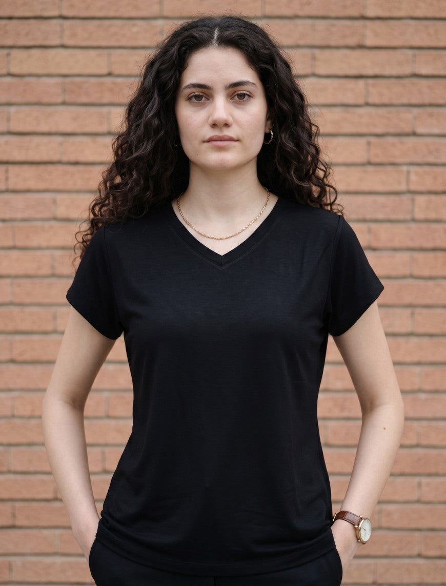 Round Neck T-Shirt - Black