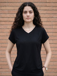 Round Neck T-Shirt - Black