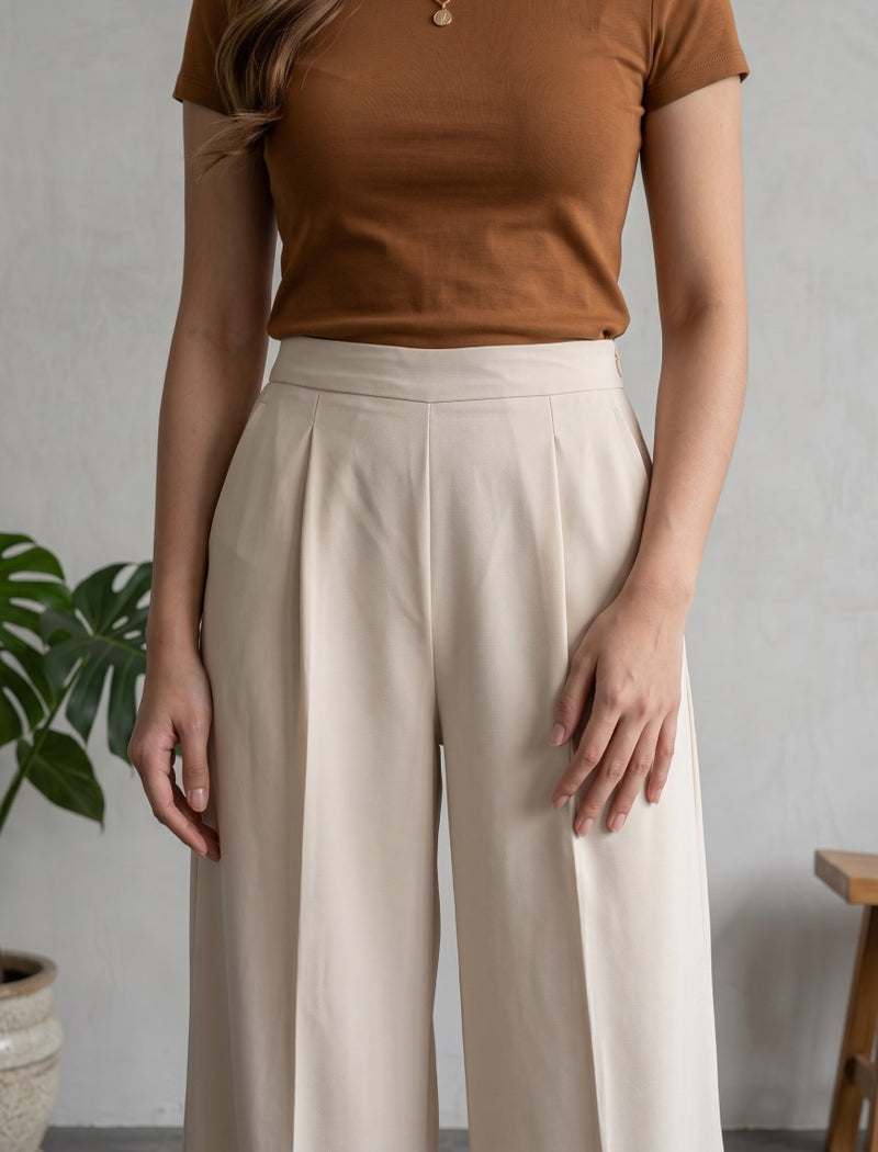 Tropical Woven Pant - Cream
