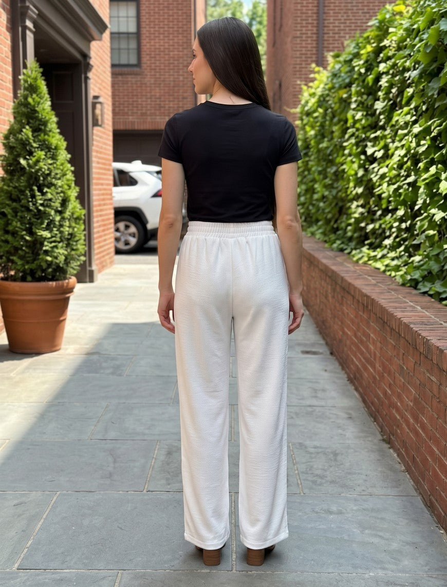 Cotton Linen Trouser - White