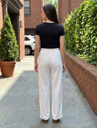 Cotton Linen Trouser - White