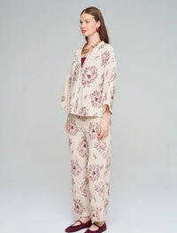 Shirt with Floral Embroidery and Sequin Details - Skin