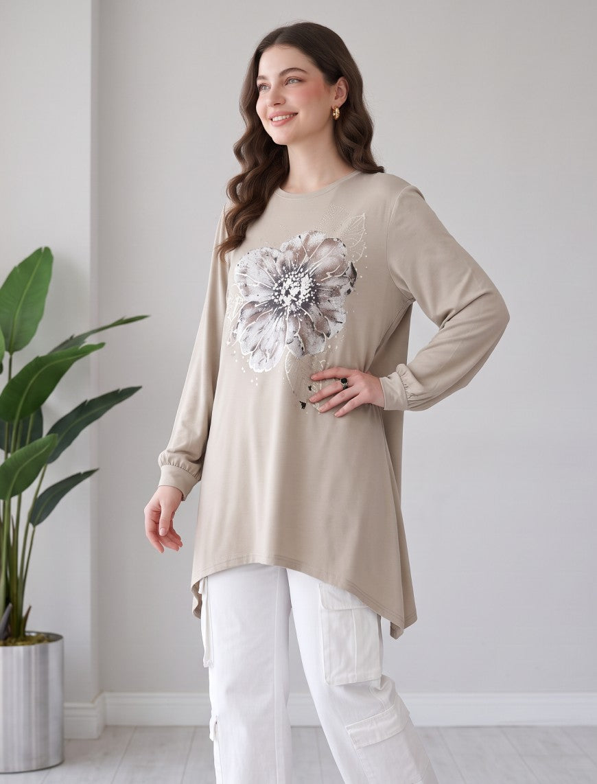 Round Neck T-Shirt - Skin
