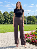 Cotton Linen Trouser - Brown