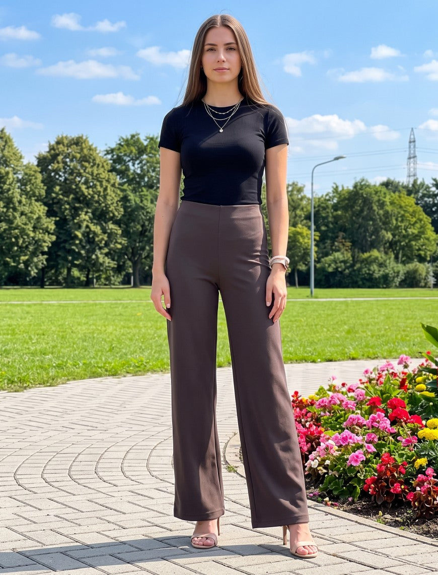 Cotton Linen Trouser - Brown