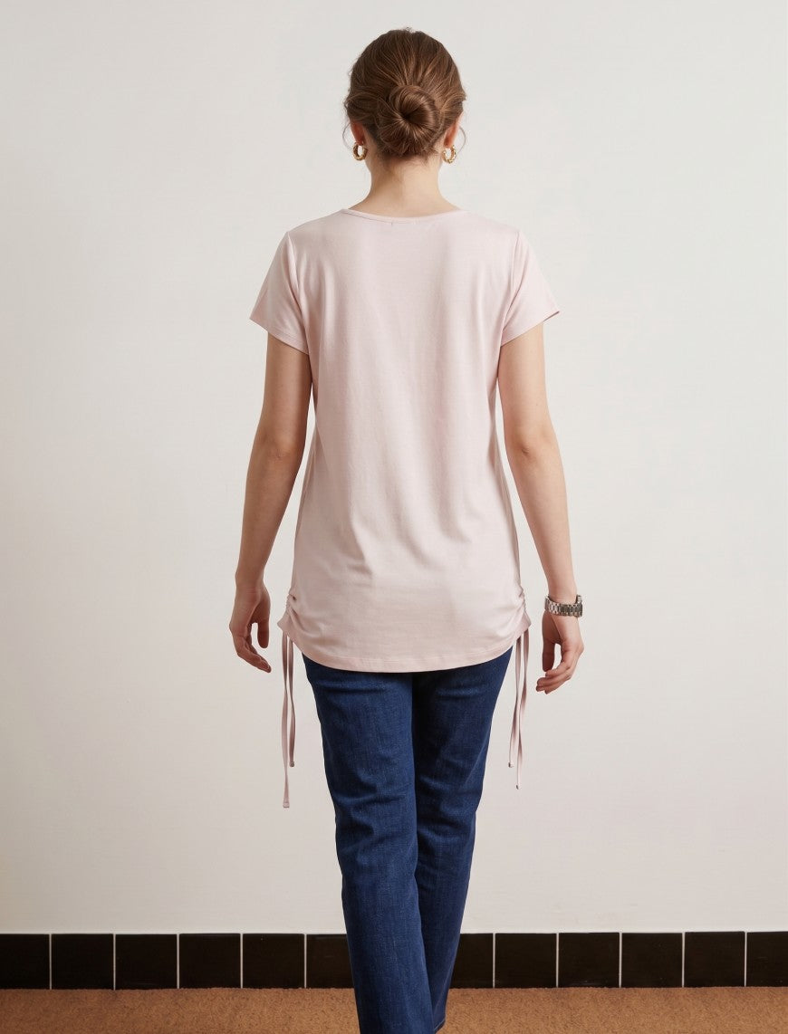 Round Neck T-Shirt - Pink