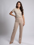 Cotton Blended Jersey Trouser - Skin