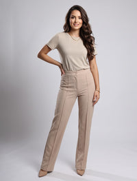 Cotton Blended Jersey Trouser - Skin
